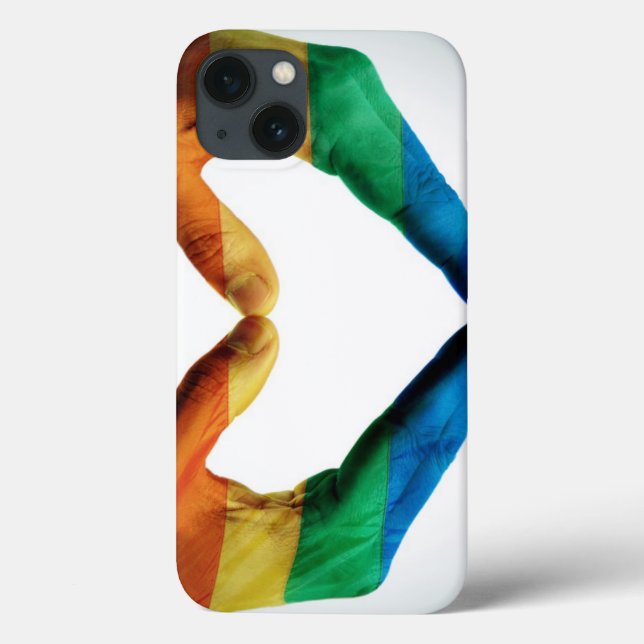 Hands Painted as a Rainbow Heart Case-Mate iPhone Case (Back)