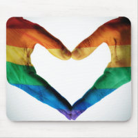 Hands Painted as a Rainbow Heart