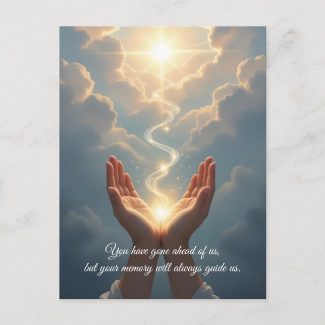 Hands Set the Soul Free, peace, Condolence Card (Front)