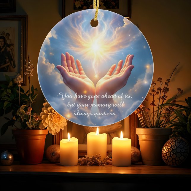 Hands Set the Soul Free, sympathy  Ceramic Tree Decoration (Creator Uploaded)