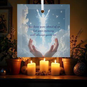 Hands Set the Soul Free, You have gone sympathy  Glass Tree Decoration