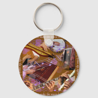 Hands That Make the Music ..Make Happiness (Brown) Key Ring