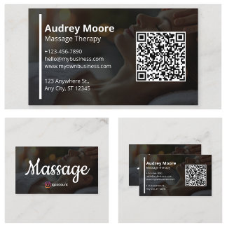 Hands Therapist Massage Therapy Business Card