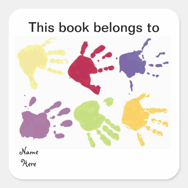 Hands This Book Belongs To, Bookplate Sticker (Front)