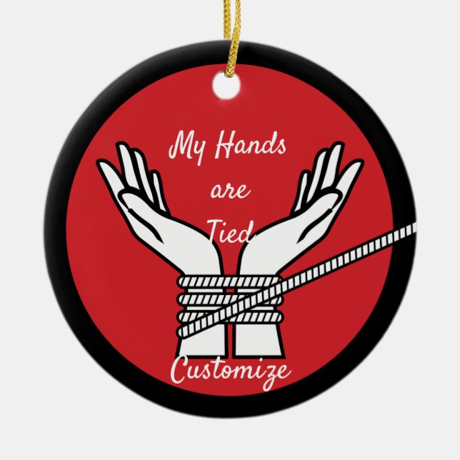 Hands Tied Thunder_Cove  Ceramic Tree Decoration (Front)