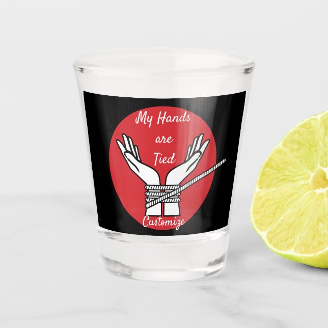 Hands Tied Thunder_Cove   Shot Glass (Front)
