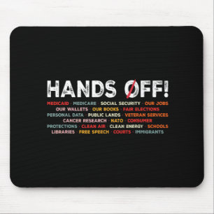 Hands Vintage Off Protest Mouse Pad