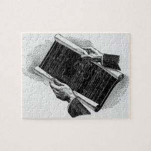 Hands w Architectural Blueprints, Vintage Business Jigsaw Puzzle