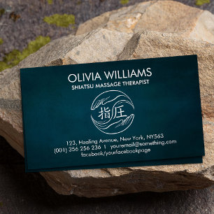 Hands Yin Yang Shiatsu Appointment Business Card