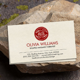 Hands Yin Yang Shiatsu Appointment Business Card