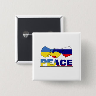 Handshake of Peace, Ukraine Russia Flag 15 Cm Square Badge