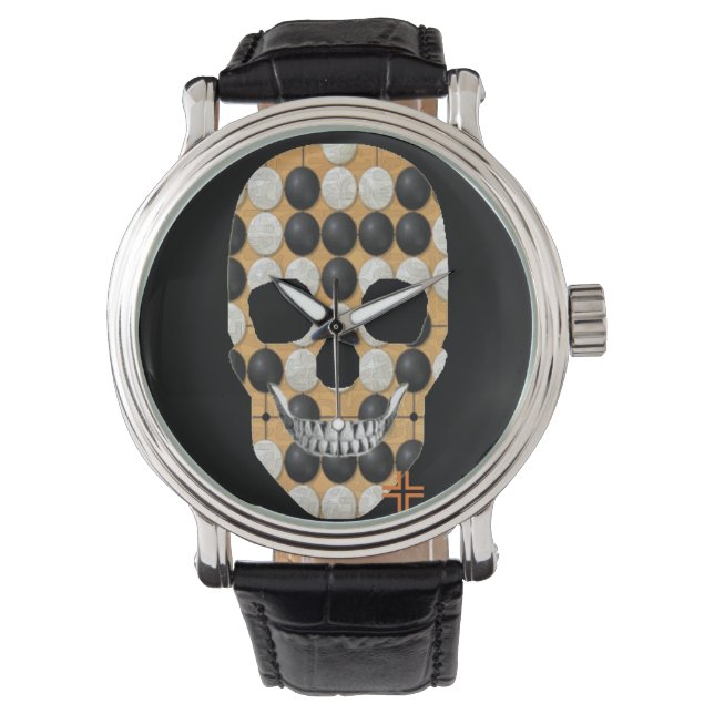 HANDSKULL Baduk watch mens leather  B2 (Front)