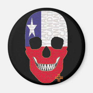 HANDSKULL Chile round magnet B2
