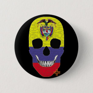 HANDSKULL Colombia Round Badge black B2