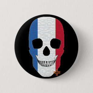 HANDSKULL France Round Badge black B2