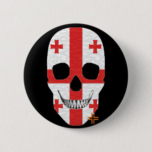 HANDSKULL Georgia Round Badge black B2