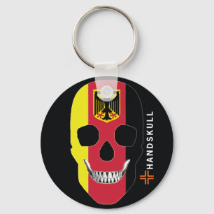 HANDSKULL Germany,Happy skull,Germany flag Key Ring