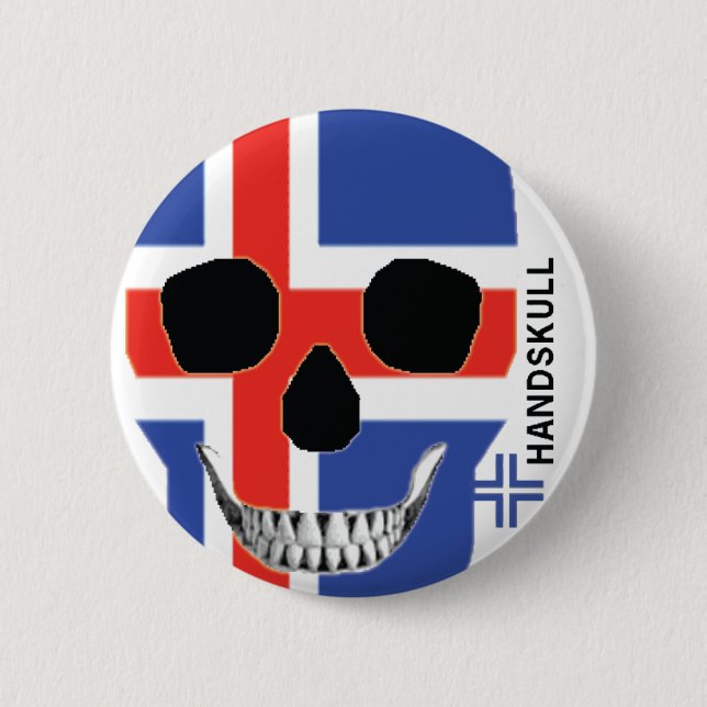 HANDSKULL Iceland - Button (Front)