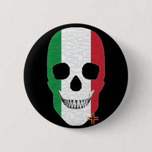 HANDSKULL Italy Round Badge  black B2