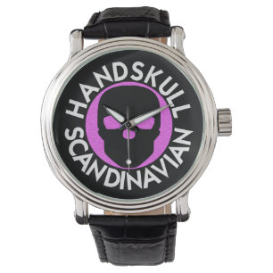 HANDSKULL LIV Hot Pink watch mens leather P3