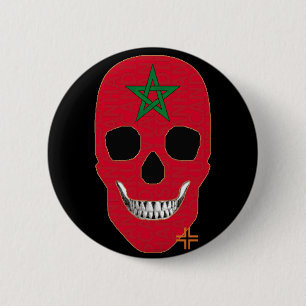 HANDSKULL Morocco Round Badge black B2