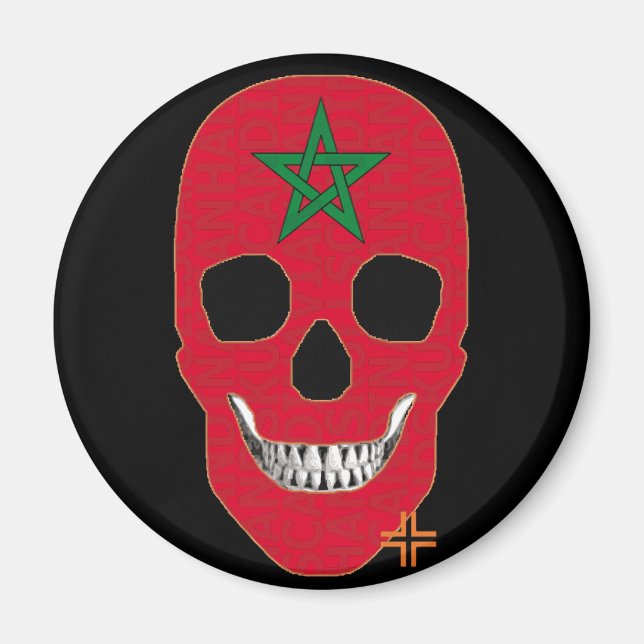 HANDSKULL Morocco round magnet   B2 (Front)