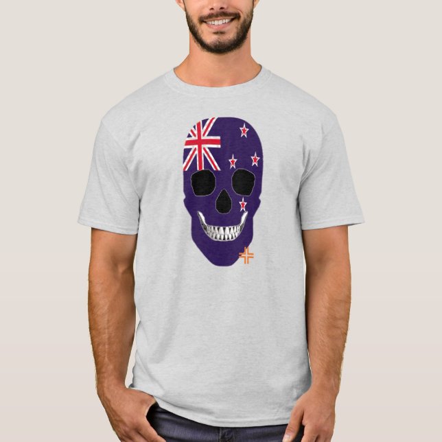 HANDSKULL New Zealand t-shirt basic   B2 (Front)