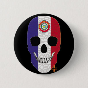HANDSKULL Paraguay Round Badge  black B2