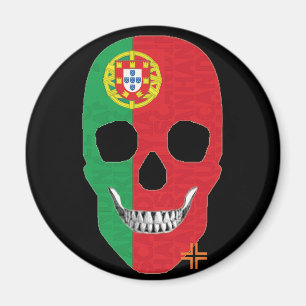 HANDSKULL Portugal round magnet B2