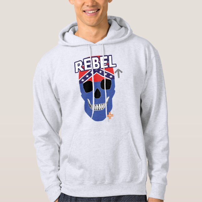 HANDSKULL Rebel Blue Hooded Sweatshirt B2 (Front)