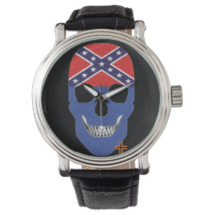 HANDSKULL Rebel Blue watch mens leather  B2