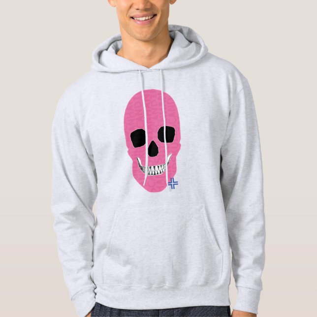 HANDSKULL Rebel Pink Hooded Sweatshirt   B2 (Front)