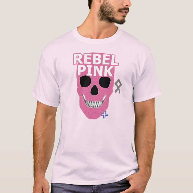 HANDSKULL Rebel Pink t-shirt basic B2 (Front)