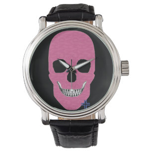 HANDSKULL Rebel Pink watch mens leather B2