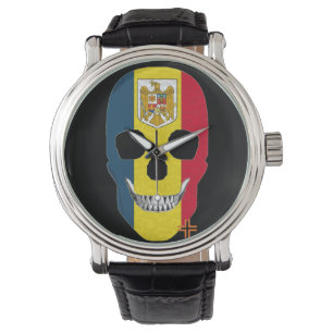 HANDSKULL Romania watch mens leather B2