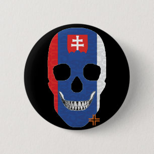 HANDSKULL Slovakia Round Badge black B2
