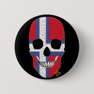 HANDSKULL Svalbard Round Badge black B2