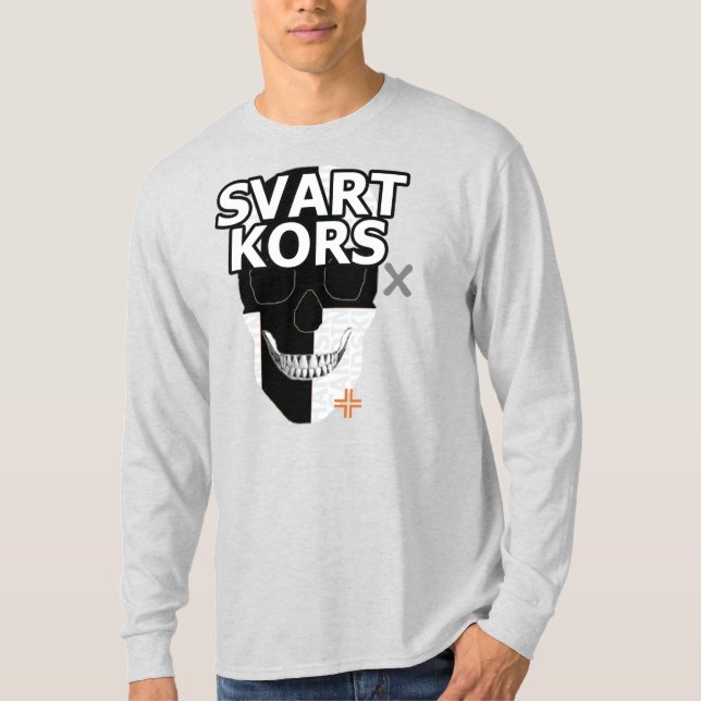 HANDSKULL Svart Kors Long Sleeve T-Shirt B2 (Front)