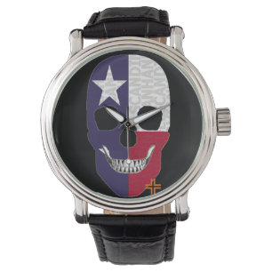 HANDSKULL Texas watch mens leather  B2