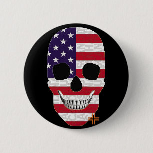HANDSKULL USA Round Badge black B2