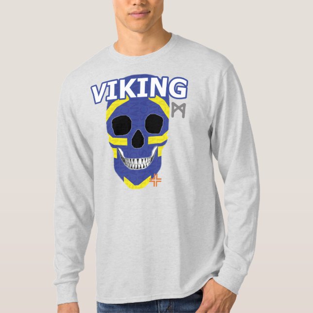 HANDSKULL Viking Long Sleeve T-Shirt B2 (Front)