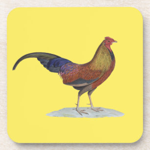 Handsome Alert Rooster Coaster