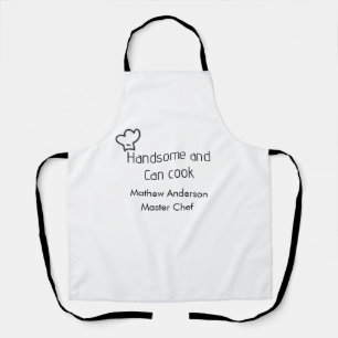 Handsome and can cook add name master chef date apron