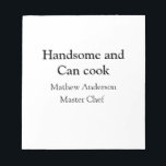 Handsome and can cook add name master chef date notepad<br><div class="desc">design</div>