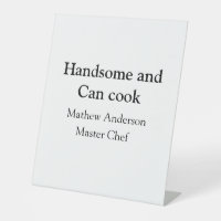 Handsome and can cook add name master chef date