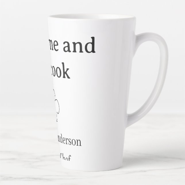 handsome and can cook master chef man kitchen king latte mug (Right)
