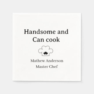 handsome and can cook master chef man kitchen king napkin