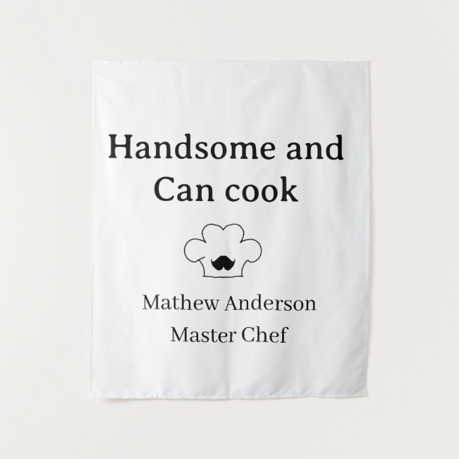 handsome and can cook master chef man kitchen king tapestry (Front)