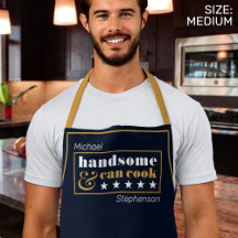 Handsome & Can Cook Mens Navy Blue Father's Day