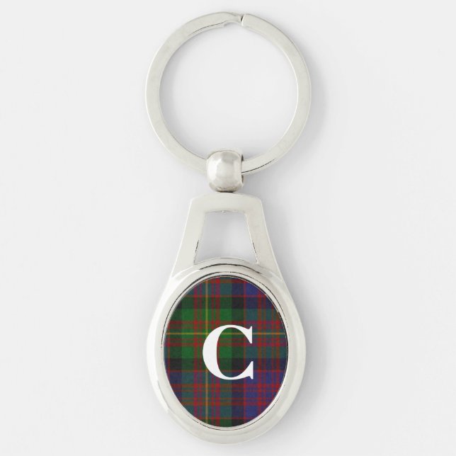 Handsome Clan Carnegie Plaid Monogram Key Chain (Front)